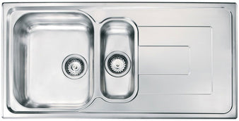 Lavello COMO  100X50 2 vasche destre+ gocciolatoio ACCIAIO INOX 010145.D1.01.2018