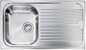 Lavello ATLANTIC 86X50 1 vasca destra+ gocciolatoio ACCIAIO INOX