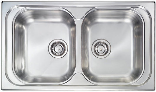 Lavello ATLANTIC 86X50 2 vasche ACCIAIO INOX