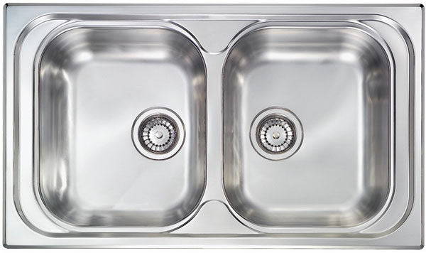 Lavello ATLANTIC 86X50 2 vasche ACCIAIO INOX