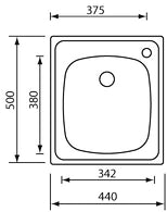 Lavello CINZIA 44x50 1 vasca ACCIAIO INOX 011934.X1.01.2016