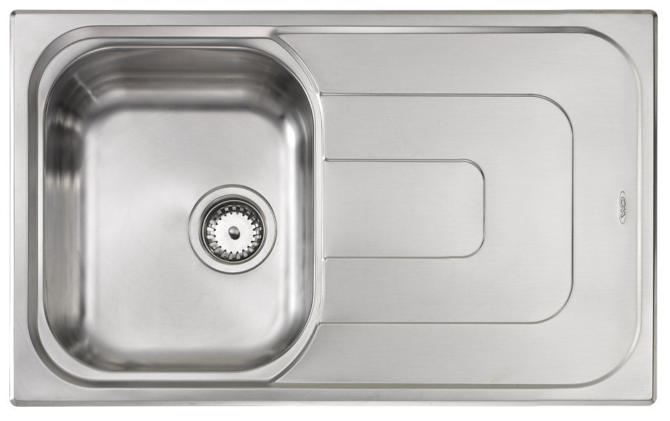 Lavello PIZZICA 79x50 1 vasca sinistra+ gocciolatoio ACCIAIO INOX 011341.S1.01.2016