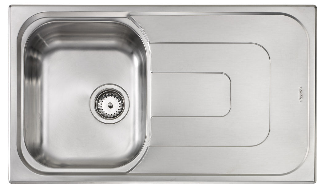 Lavello PIZZICA 86x50 1 vasca sinistra+ gocciolatoio ACCIAIO INOX 011343.S1.01.2016