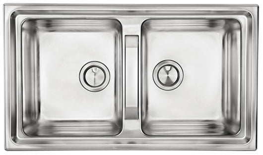 Lavello BRANDO 86X50 2 vasche ACCIAIO INOX 015104.X2.01.2033