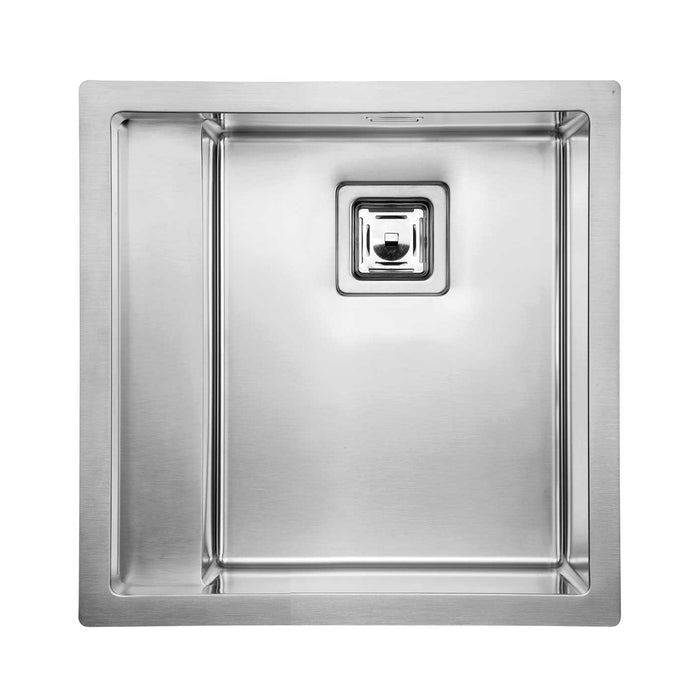 Lavello CALYPSO F3" 1 vasca destra ACCIAIO INOX incasso SOTTOTOP 51X51 prof. 19 015610.D2.01.2063