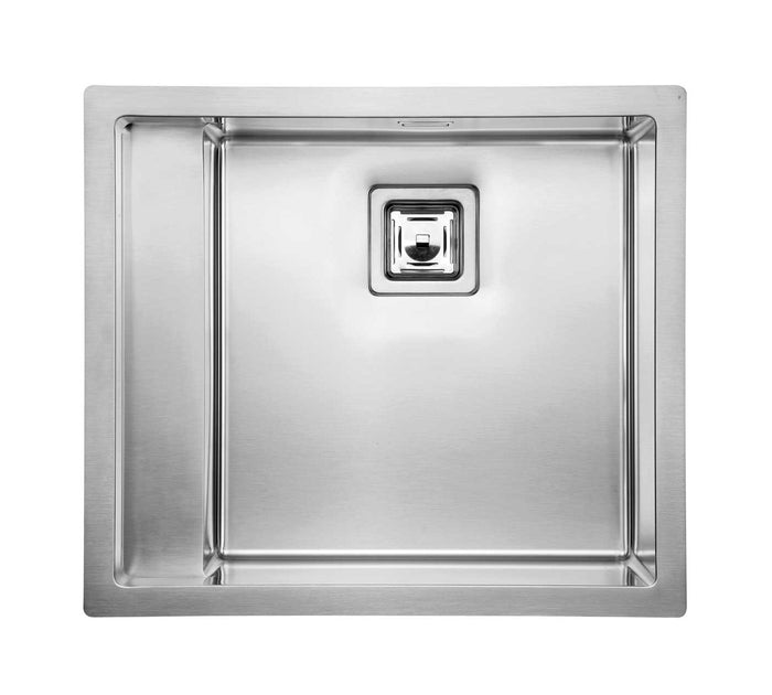 Lavello CALYPSO F3" 1 vasca destra ACCIAIO INOX incasso SOTTOTOP 58X51 prof. 19 015611.D2.01.2063