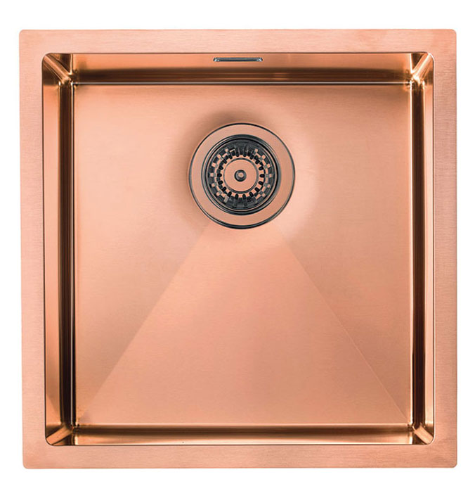 Lavello IRIDE F3" 1 vasca ACCIAIO INOX Finitura: COPPER BRONZE, incasso: slim, sottotop e filotop,  45X45 prof. 19 012252.L29.X0.01.2022