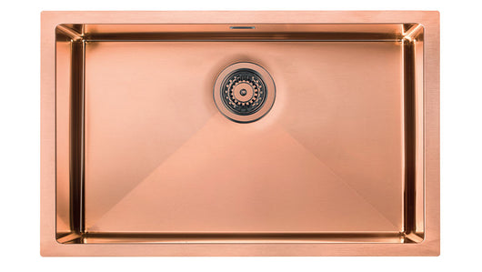 Lavello IRIDE F3" 1 vasca ACCIAIO INOX Finitura: COPPER BRONZE, incasso: slim, sottotop e filotop,  77X45 prof. 19 012256.L29.X0.01.2022