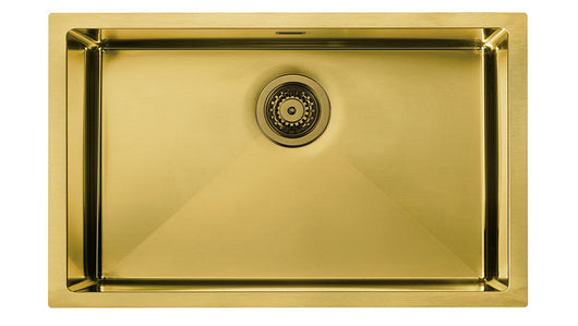 Lavello IRIDE F3" 1 vasca ACCIAIO INOX Finitura: GOLD, incasso: slim, sottotop e filotop,  77X45 prof. 19 012256.L79.X0.01.2022