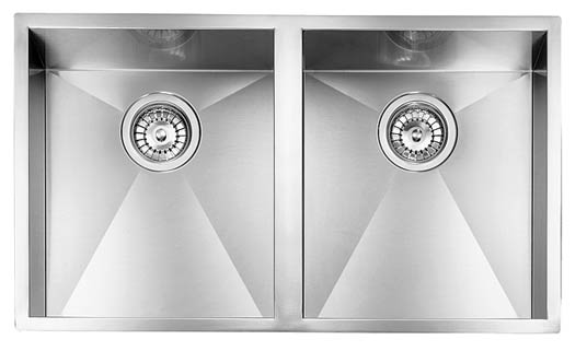 Lavello FILOQUADRA 77X45X19 2 vasche ACCIAIO INOX 011919.X0.01.2018