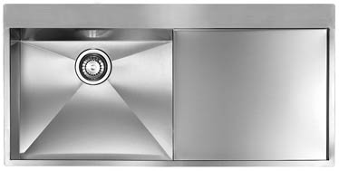 Lavello FILOQUADRA MIX 100X50  1 vasca sinistra+ gocciolatoio ACCIAIO INOX 012961.S2.01.2033