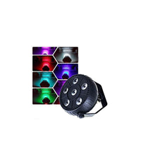 Proiettore Effetto Luce Flat Par Light Rgb Alta Luminosita Per Feste 6 Led 10w         