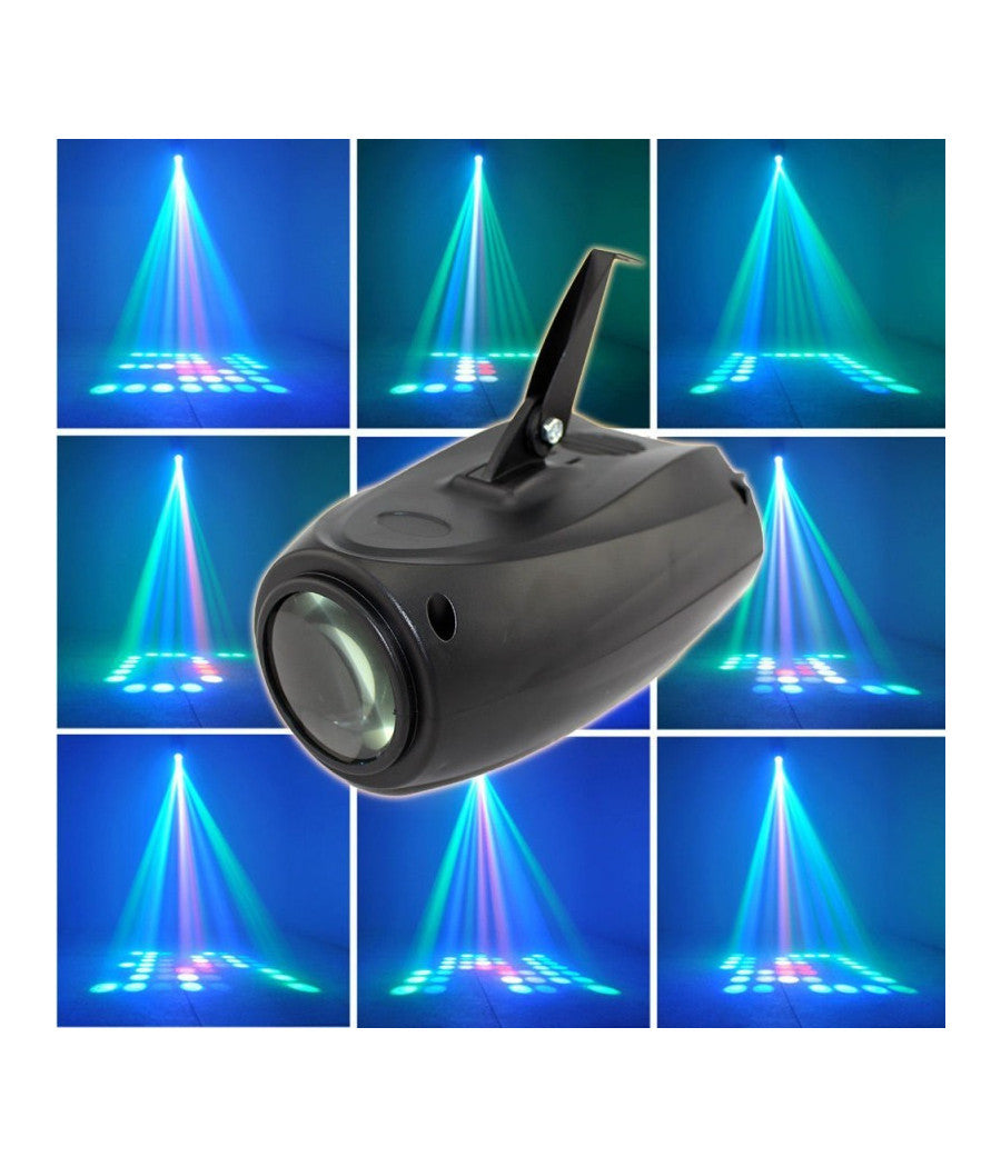 Proiettore Faro Airship 64 Led 10w Rgb Fascio Di Luce Effetti Disco Laser Luci         