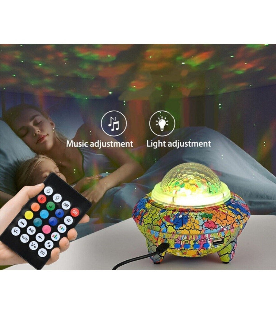 Proiettore Luci Effetti Led Rgb Cielo Stellato Cassa Bluetooth 10w         