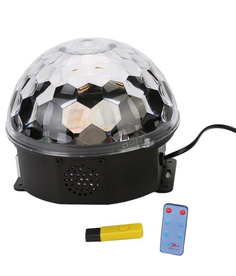 Proiettore Sfera Luce Led Stroboscopio Disco Effetti Multicolore Rgb Festa         