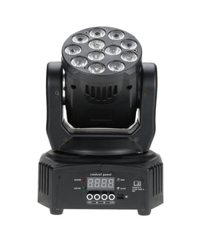 Proiettore Testa Mobile Rotante Effetti Luce Discoteca Dmx 512 Rgb 18 Led 52w         