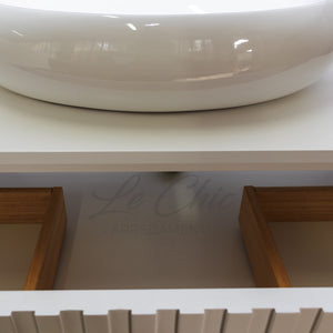 Mobile bagno moderno mini Washington - 120 cm Bianco