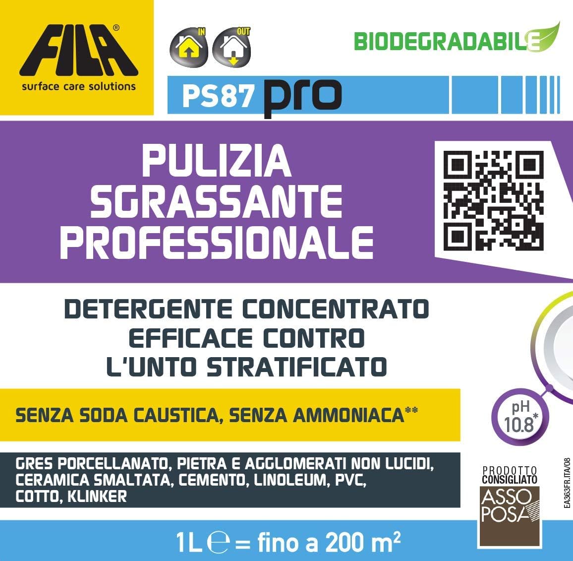 Ps87 Pro Lt. 1 Pulizia Sgrassante Professionale