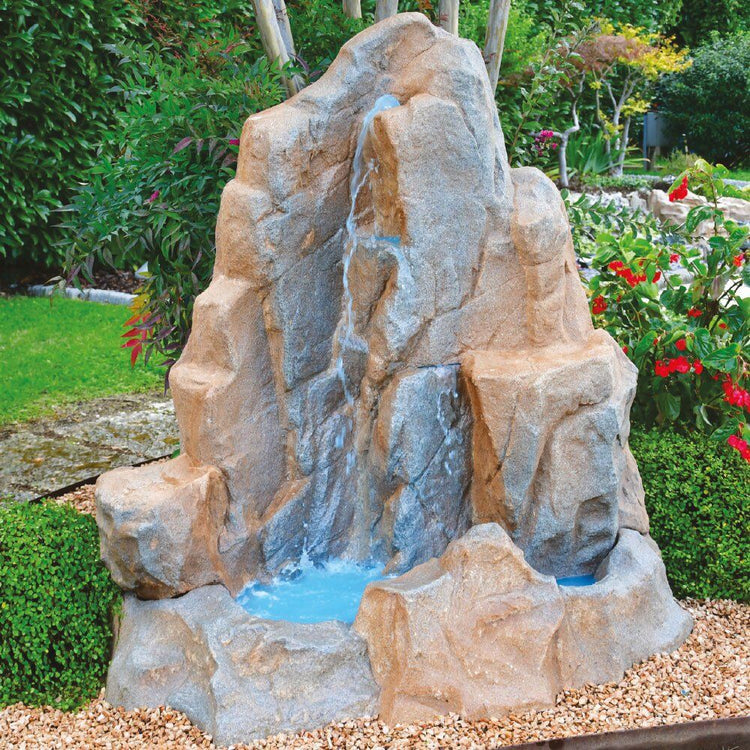 Cascata in vetroresina da giardino monaco cm 142x65x148x25 litri 190