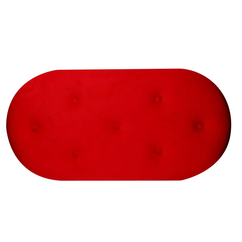 Puff contenitore velluto rosso cm82x42h41