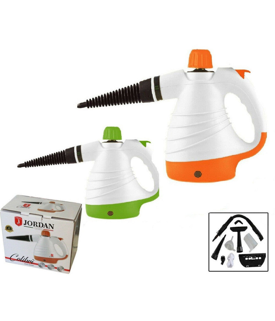 Pulitore A Vapore Elettrico Portatile Multiuso 1050 Watt 400ml 105°c Accessori         