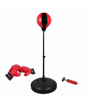 Punchball Speed Ball Per Bambini Asta Regolabile Palla Punch Boxe Supporto Molla         