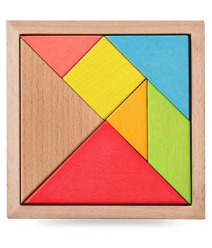 Puzzle Gioco Interattivo 3d In Legno Educativo Bambini Forme Geometriche Tangram         