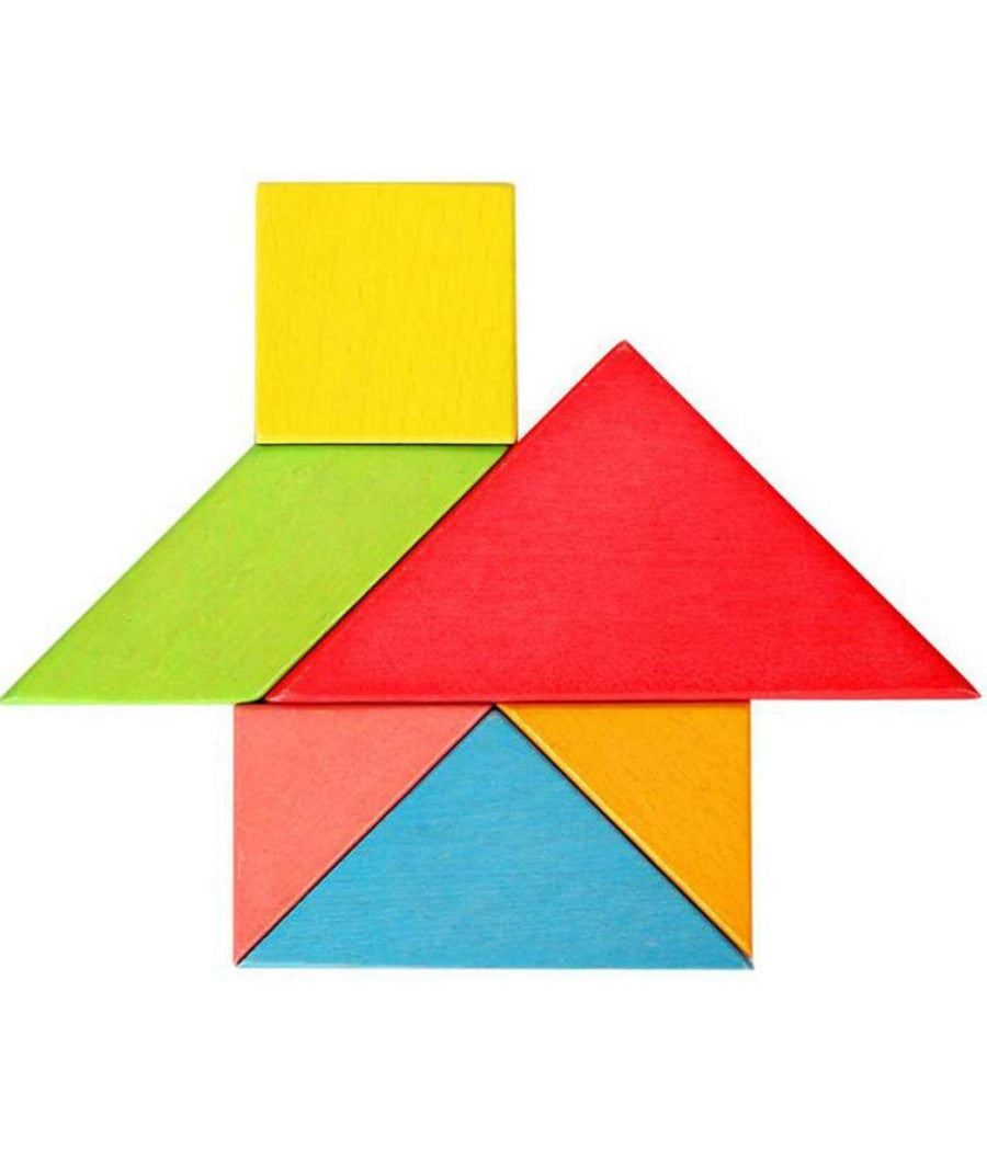 Puzzle Gioco Interattivo 3d In Legno Educativo Bambini Forme Geometriche Tangram         