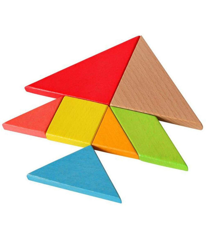 Puzzle Gioco Interattivo 3d In Legno Educativo Bambini Forme Geometriche Tangram         