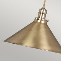 Sospensione Industrial Nordica Provence In Acciaio Ottone Antico 1 Luce E27