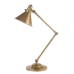 Lampada Scrivania Industrial Nordico Provence Acciaio Ottone Antico 1 Luce E27