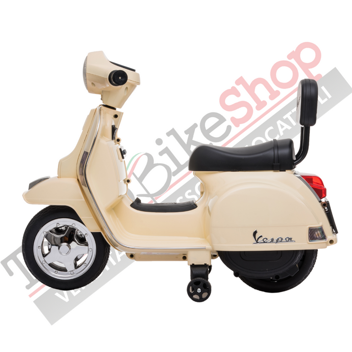 Moto Scooter Elettrico per Bambini Piaggio Mini Vespa PX Small  6V-Avorio