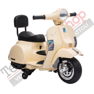 Moto Scooter Elettrico per Bambini Piaggio Mini Vespa PX Small  6V-Avorio