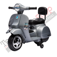 Moto Scooter Elettrico per Bambini Piaggio Mini Vespa PX Small  6V-Grigio