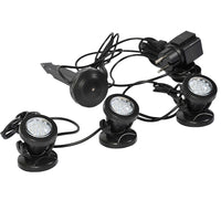 Set 3 faretti per laghetto con sensore di accensione sommergibili led 3000