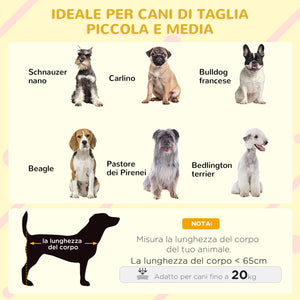 Cuccia da Eterno per Cani 121x77x78 cm con Terrazza Scaletta e Finestra Grigio chiaro