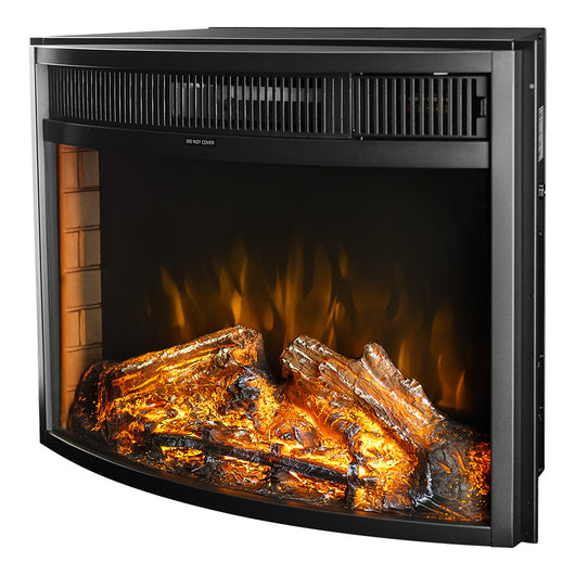 Camino Elettrico da Incasso 49,5x66x26 cm Effetto Fiamma 1500W Ararat