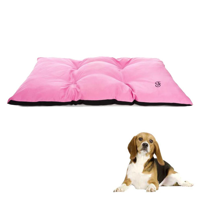 Cuscino per cani bicolor large lunghezza 105 cm colore rosa e nero ferribiella