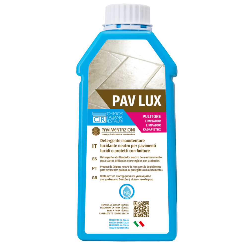 Detergente manutentore lucidante neutro per pavimenti lucidi o con finiture pav lux da 1 lt