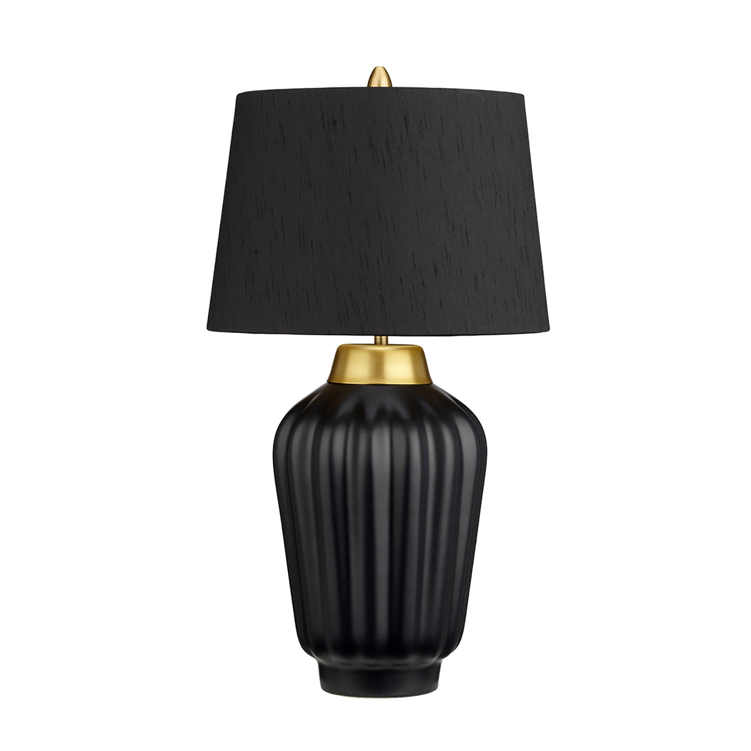 Lampada Da Scrivania Contemporanea Bexley Porcellana Nero Ottone 1 Luce E27