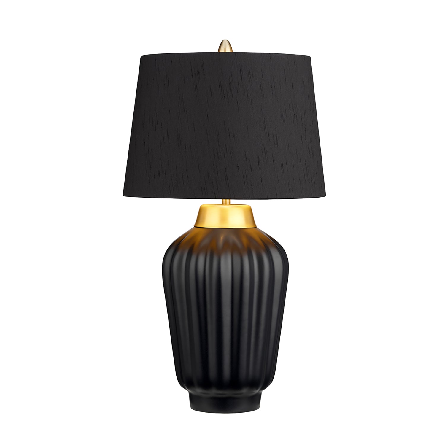 Lampada Da Scrivania Contemporanea Bexley Porcellana Nero Ottone 1 Luce E27