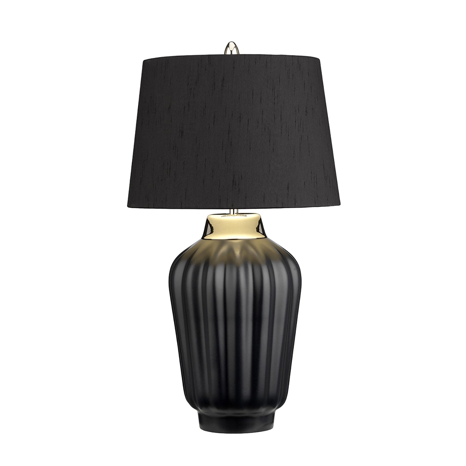 Lampada Da Scrivania Contemporanea Bexley Porcellana Nero Nichel 1 Luce E27