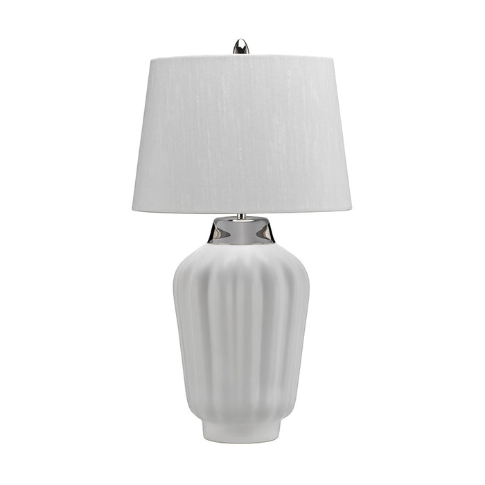 Lampada Da Scrivania Contemporanea Bexley Porcellana Bianco Nichel 1 Luce E27