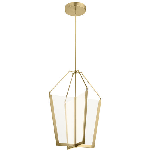 Lampadario Industrial Nordico Calters Alluminio Oro Champagne Led 72.3W 3000K