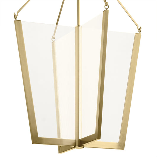 Lampadario Industrial Nordico Calters Alluminio Oro Champagne Led 72.3W 3000K