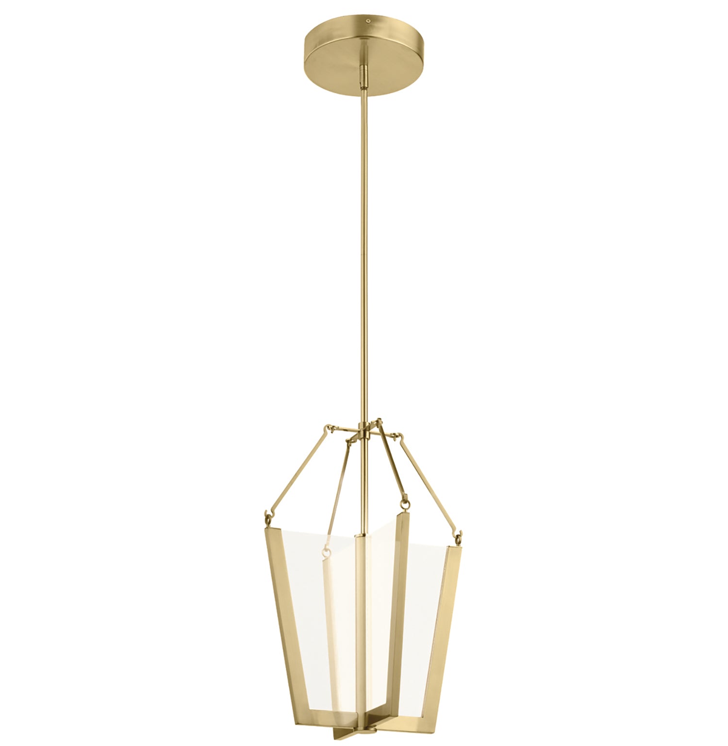 Lampadario Industrial Nordico Calters Alluminio Oro Champagne Led 49W 3000K