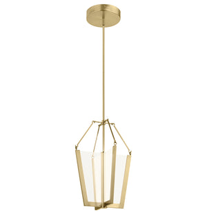 Lampadario Industrial Nordico Calters Alluminio Oro Champagne Led 49W 3000K