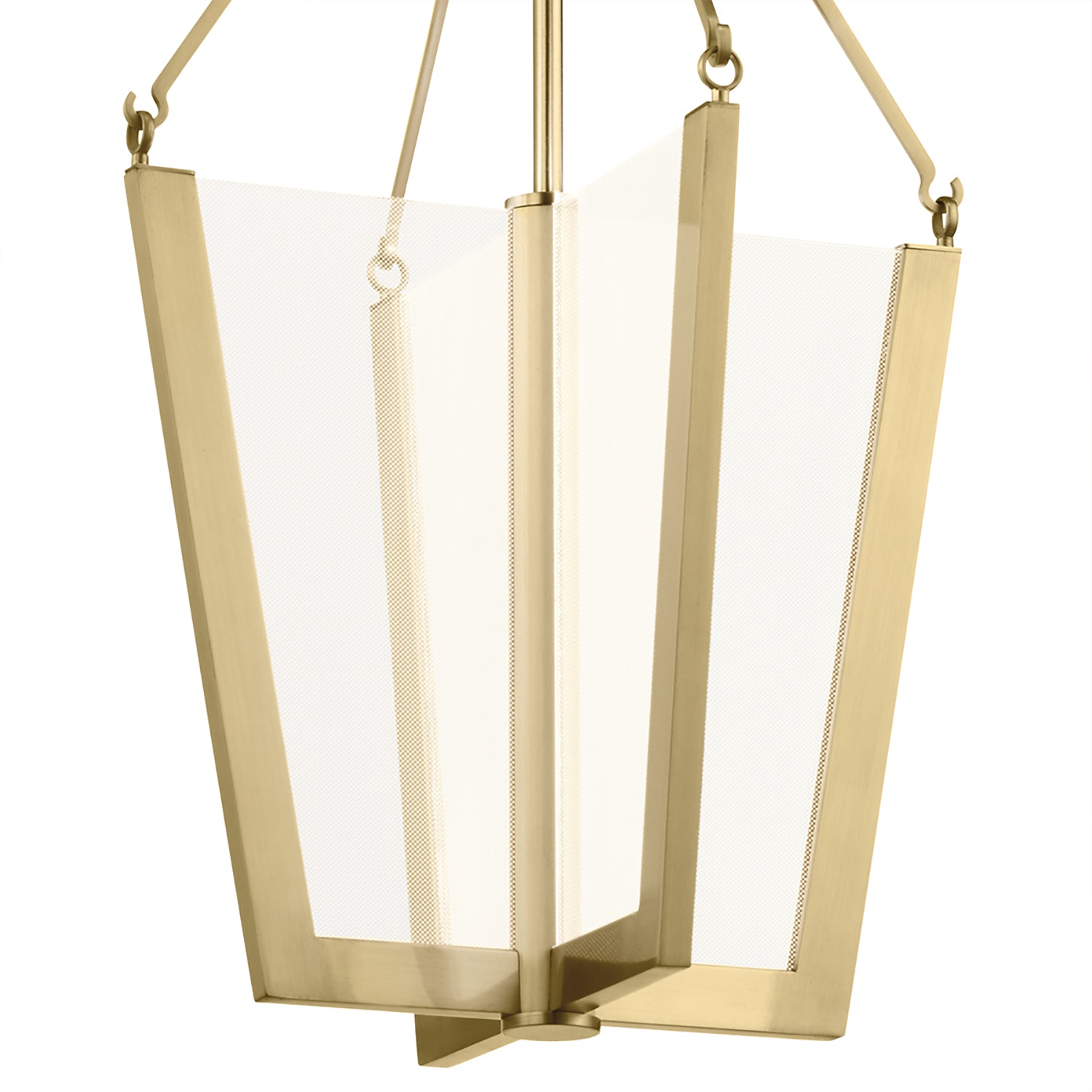 Lampadario Industrial Nordico Calters Alluminio Oro Champagne Led 49W 3000K