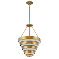 Lampadario Contemporaneo Echelon Acciaio Ottone Antico 4 Luci E14