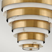 Lampadario Contemporaneo Echelon Acciaio Ottone Antico 4 Luci E14